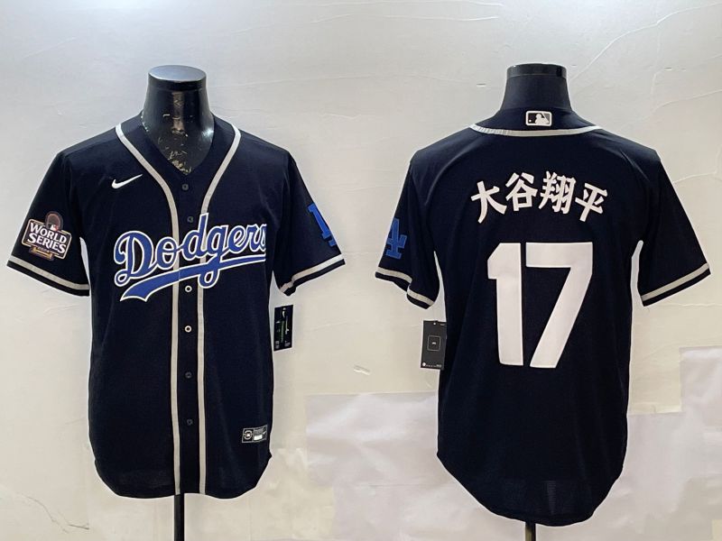 Men Los Angeles Dodgers 17 Ohtani Black Fashion Game 2025 Nike MLB Jersey style 3011
